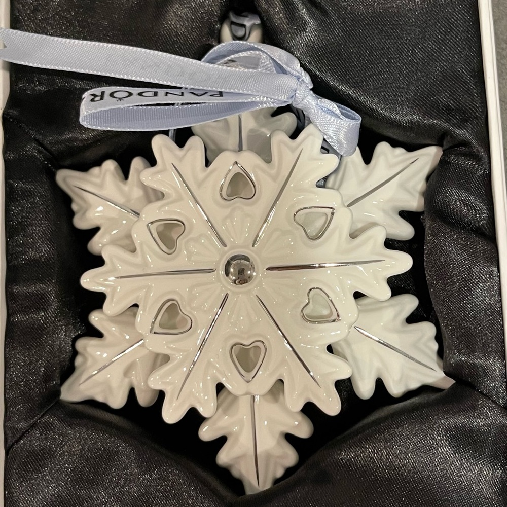 Limited Edition Pandora collectible snowflake ornament. NEW in box, never used.